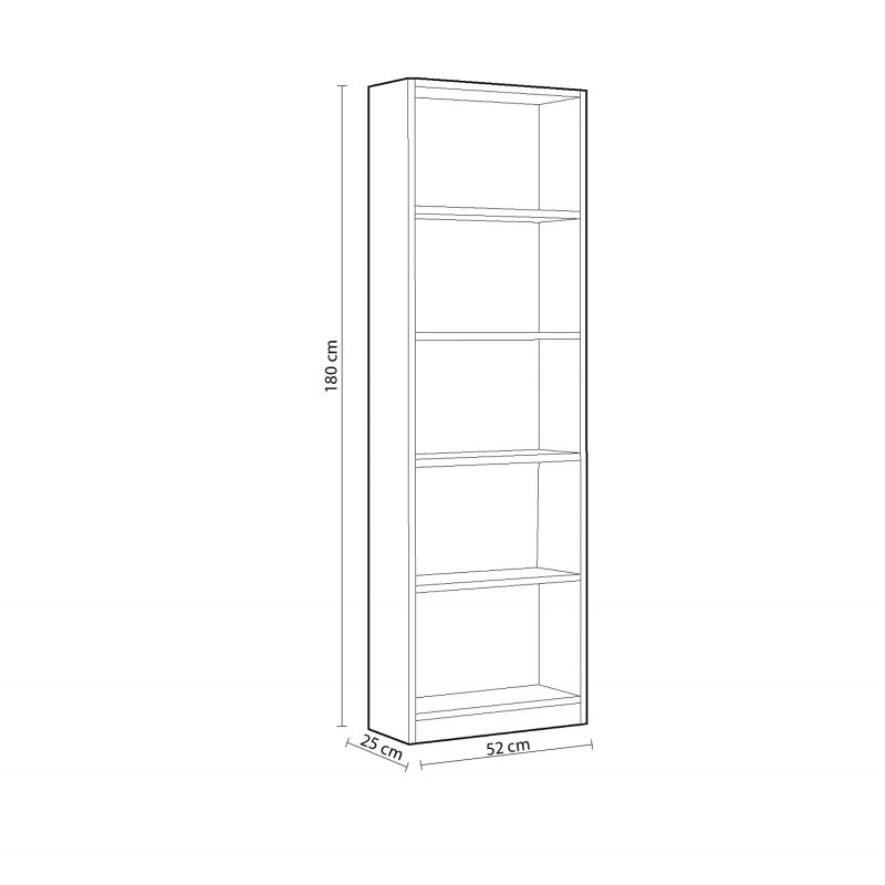 Etagère murale ALIX 4 tablettes L52cm x H180cm - Blanc - 7