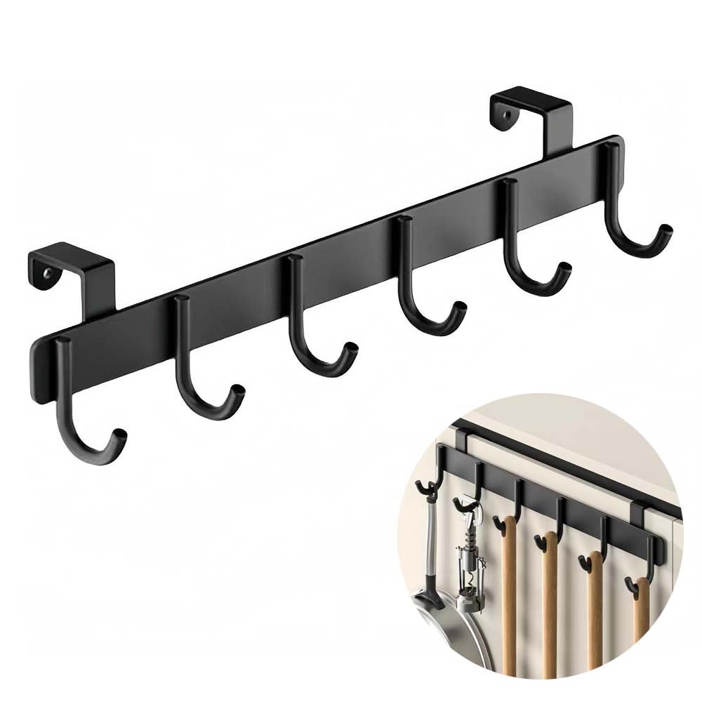 Patère,Crochets De Derrière De Porte En Acier Inoxydable, Porte Manteau, Rangement De Chapeau, - Type Silver 5hooks 52cm - Maison