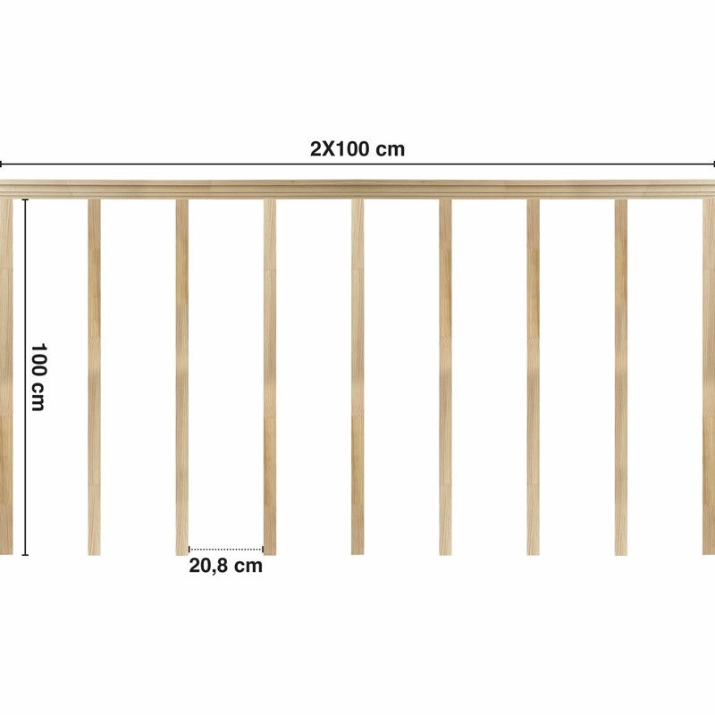 Moulures murales pour étagère en bois en kit - Pin massif sylvestre abouté - Alba - Prêt à coller et peindre - Fabrication française - 2