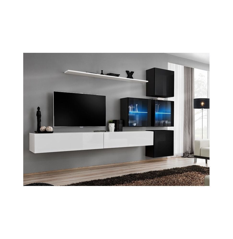 Ensemble Meuble Tv Mural Switch Xix Cm X Cm X Cm Blanc