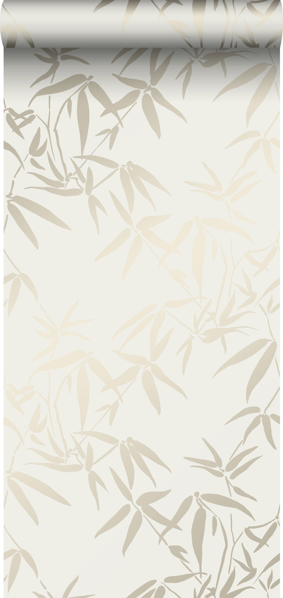 Tapeta liście bambusa beżowym - 53 cm x 10.05 m - ORIGIN