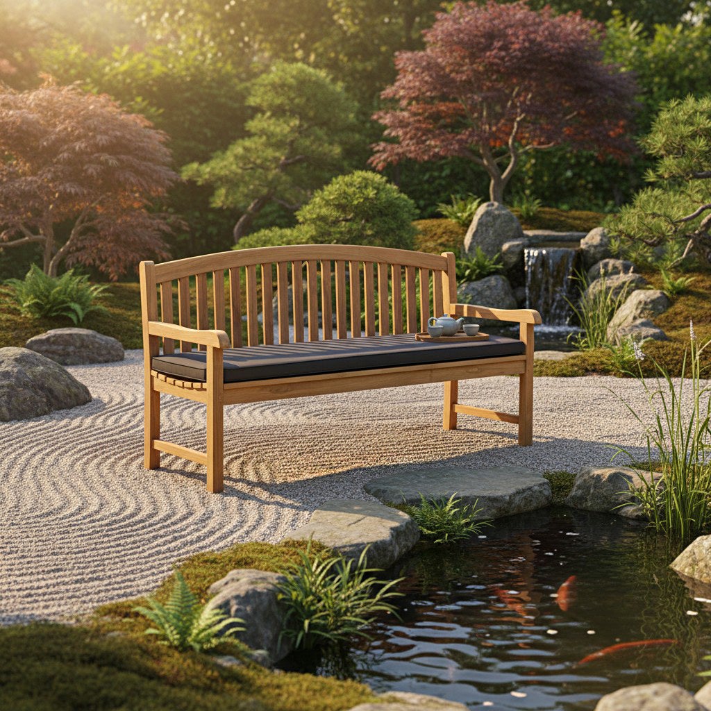 Banc en teck massif Cambridge 180 cm - 8