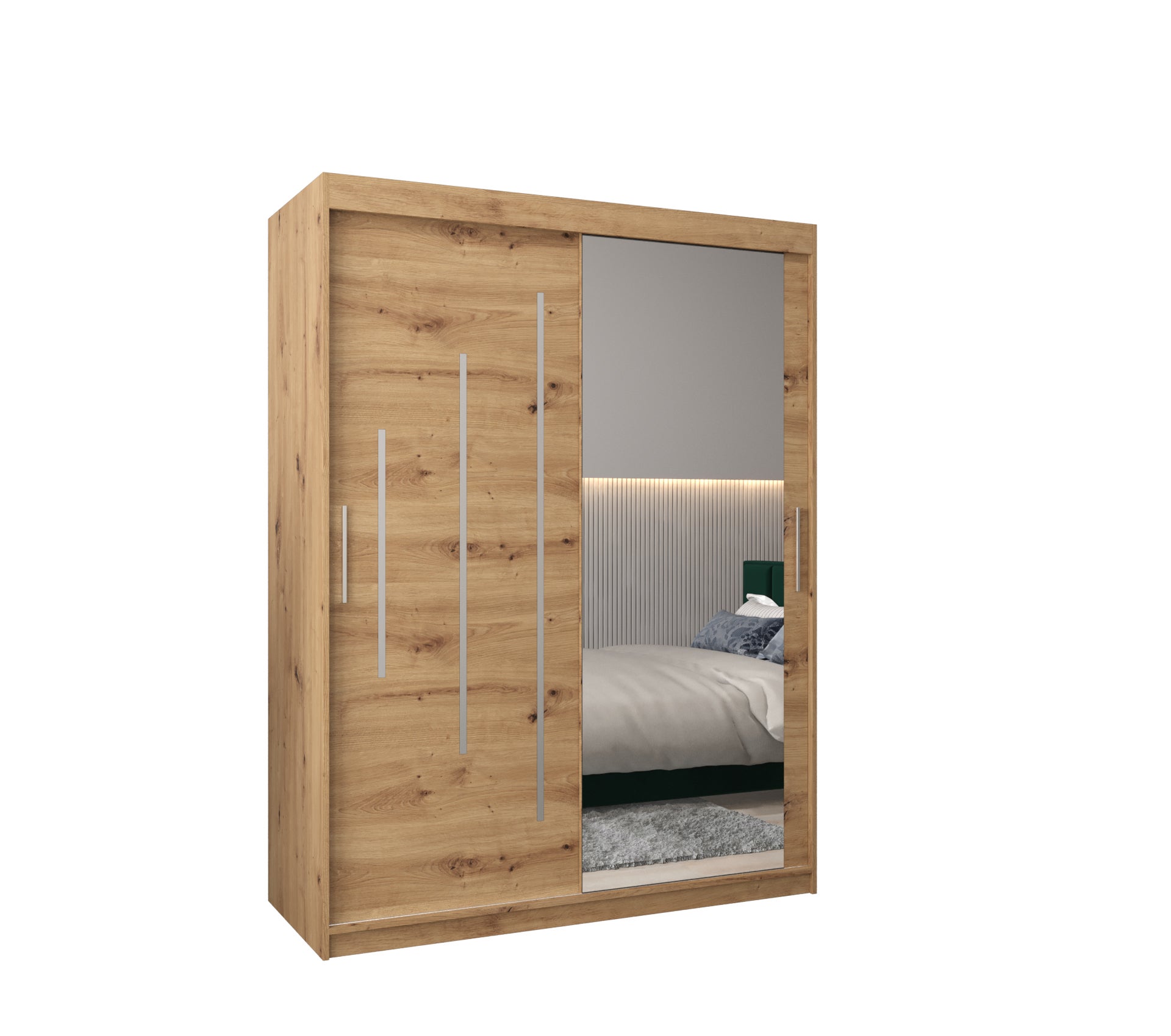 Szafa przesuwna garderoba York 2 150 x 62 x 200 cm Artisan - Abiks Meble