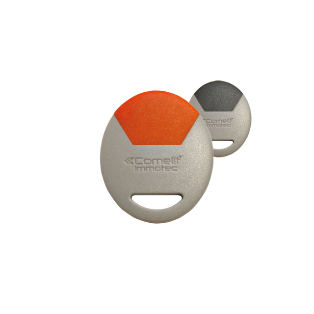 Badge porte clé MIFARE Gris/Orange - COMELIT - CLE/GO