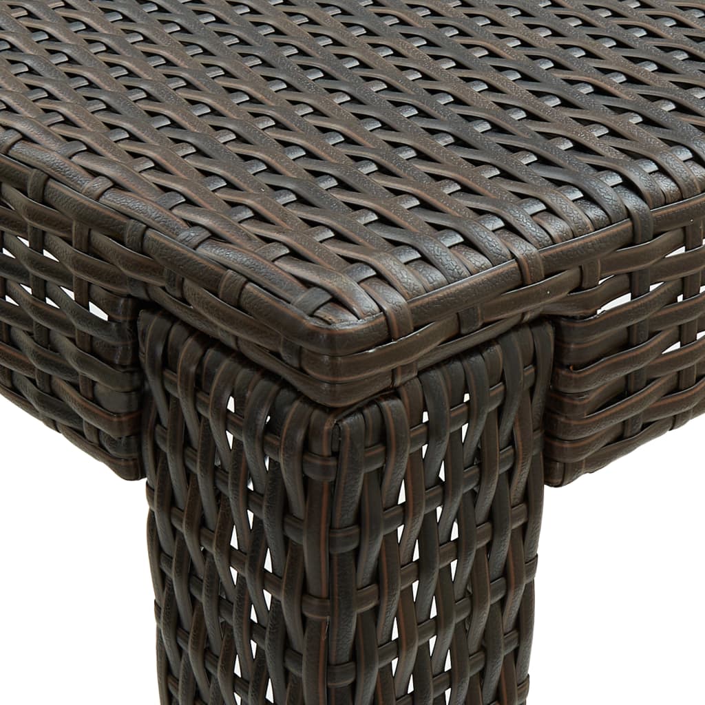 Maison Exclusive - Tavolo Bar da Giardino Marrone 140,5x60,5x110,5 cm Polyrattan - 4