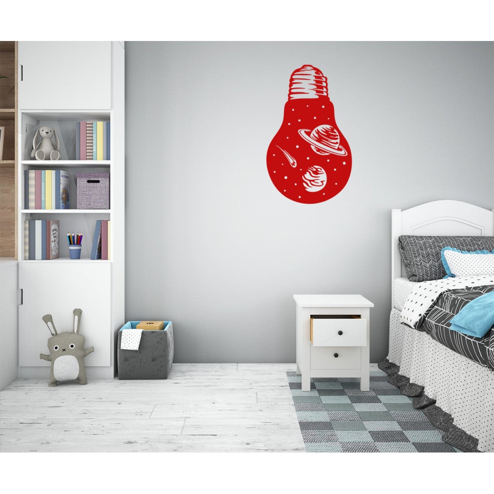 ASTROLAMP - Naklejka ścienna winylowa 55x90 cm - kolor czerwony