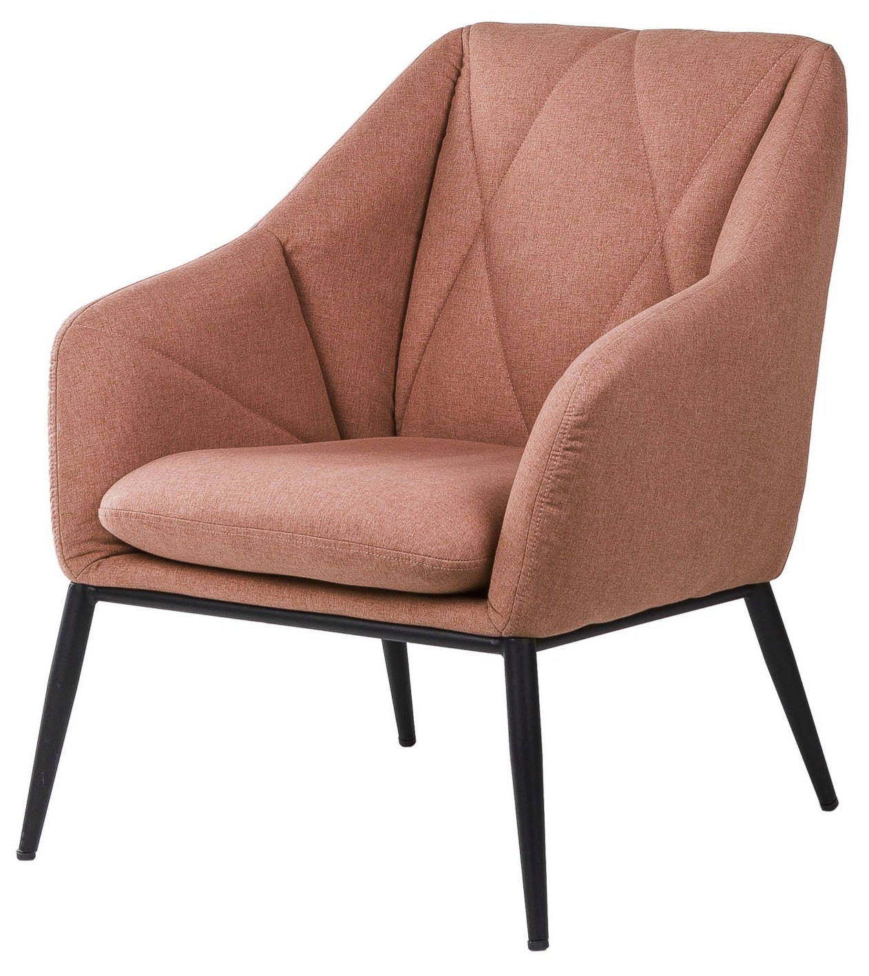 Fauteuil design tissu rouge corail Kyto 66cm | Leroy Merlin