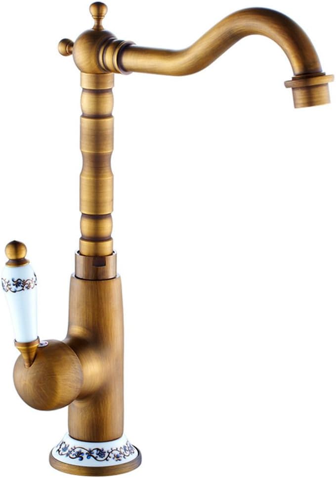 Grifo Mezclador De Lavabo Llave Para Monomando Fregadero Acabado Mate Color Dorado