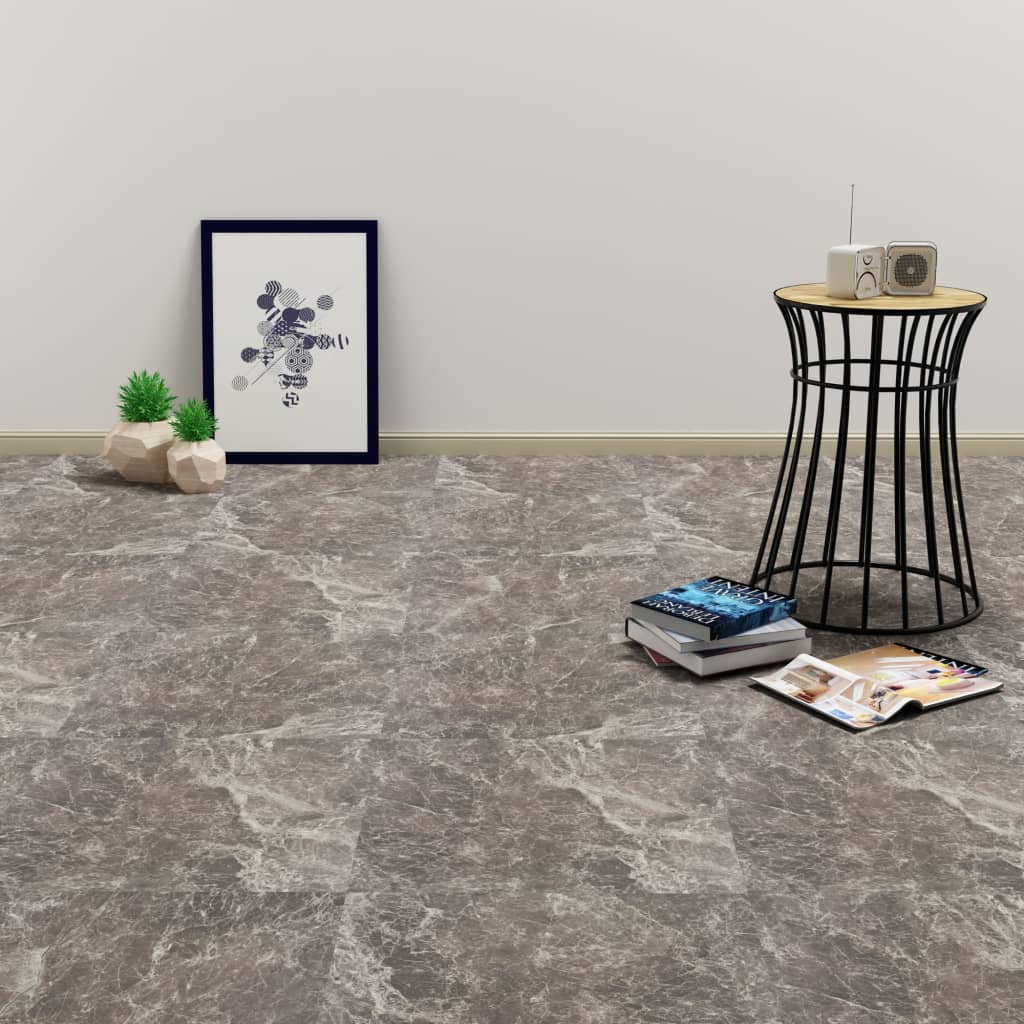 Vidaxl tarimas autoadhesivas 20 unidades pvc 1,86 m² mármol negro