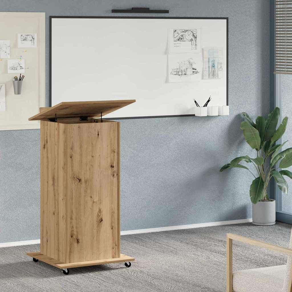 Podium z szufladą z półką Dąb rzemieślniczy 55 x 55 x 107 cm vidaXL