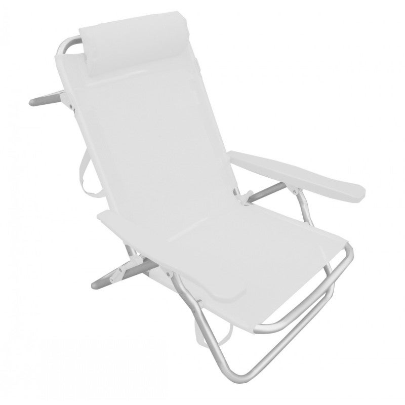 SPIAGGINA RECLINABILE IN ALLUMINIO BIANCA Leroy Merlin