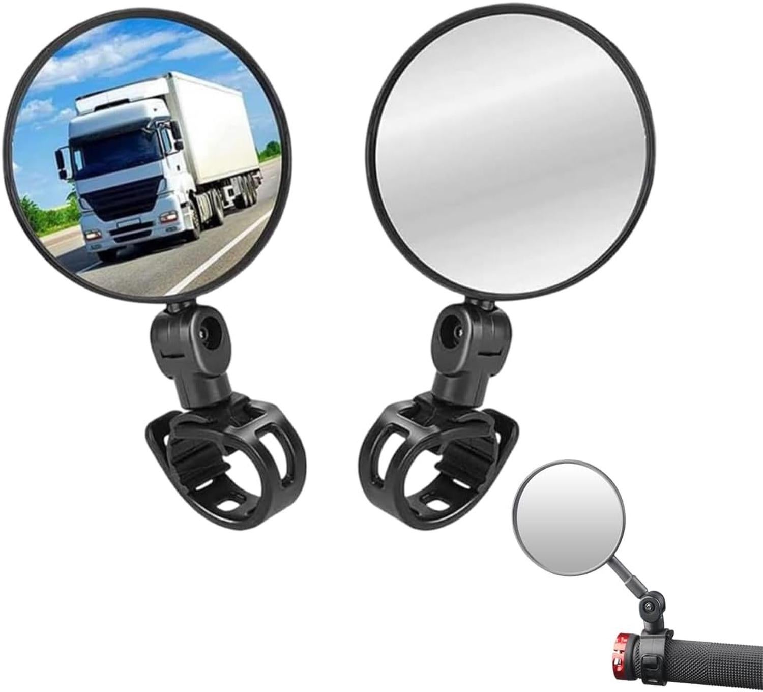 enqiretly Miroir de Vélo 360° Rotatif Rétroviseur Grand Angle pour Guidons de 16-22 mm