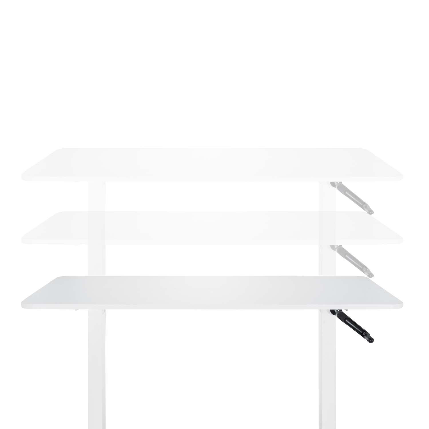 Scrivania STAND CR 120 x 60 altezza regolabile manualmente bianco hjh OFFICE - 4