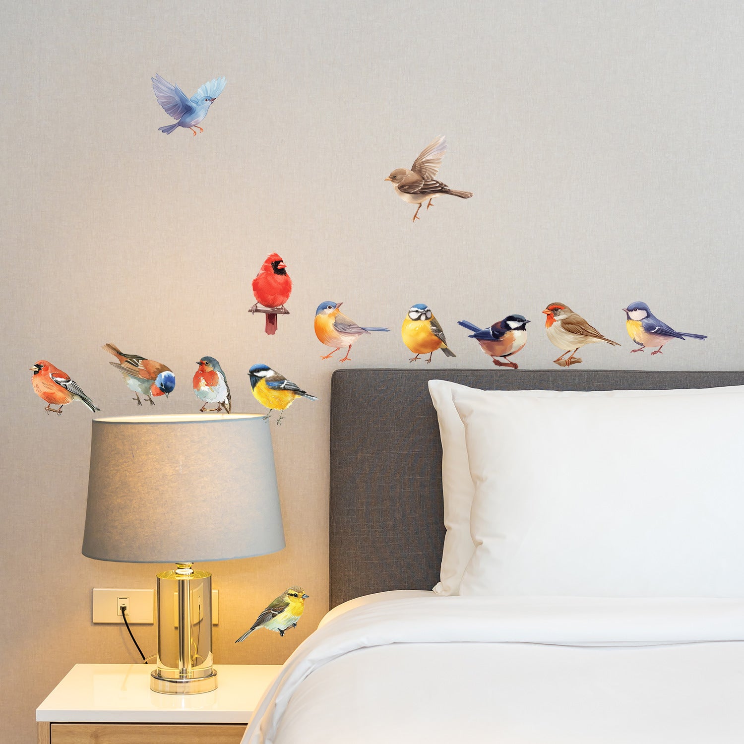 Autocollants Fenêtre Oiseaux de Colibri Anti-Collision Stickers Oiseaux Colorée Stickers Vitre Anti-Adhésifs Fenêtre Porte Chambre Décalques - 3