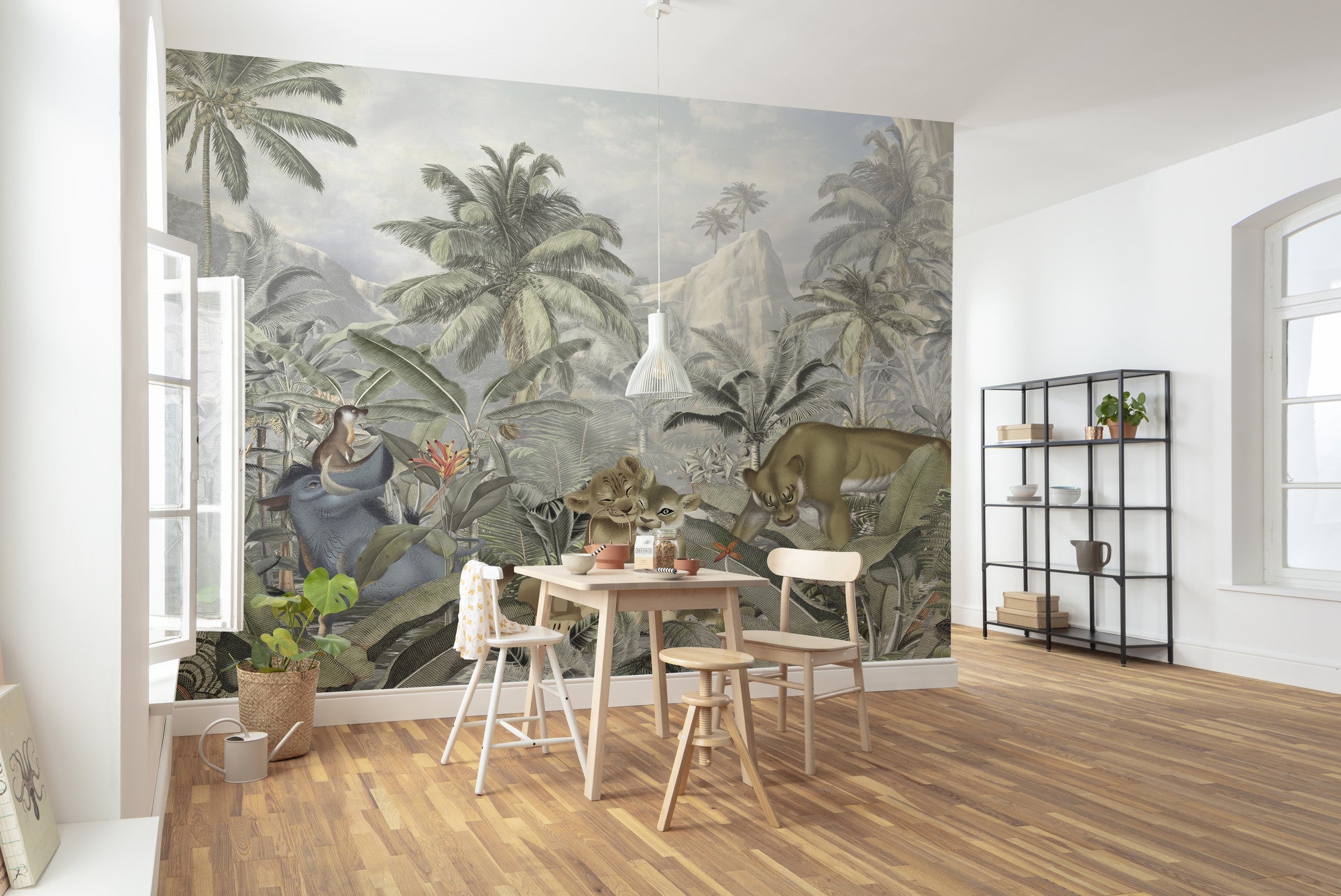 Fototapeta wzgórza króla lwa zielonym - 300 x 280 cm - SANDERS &amp; SANDERS