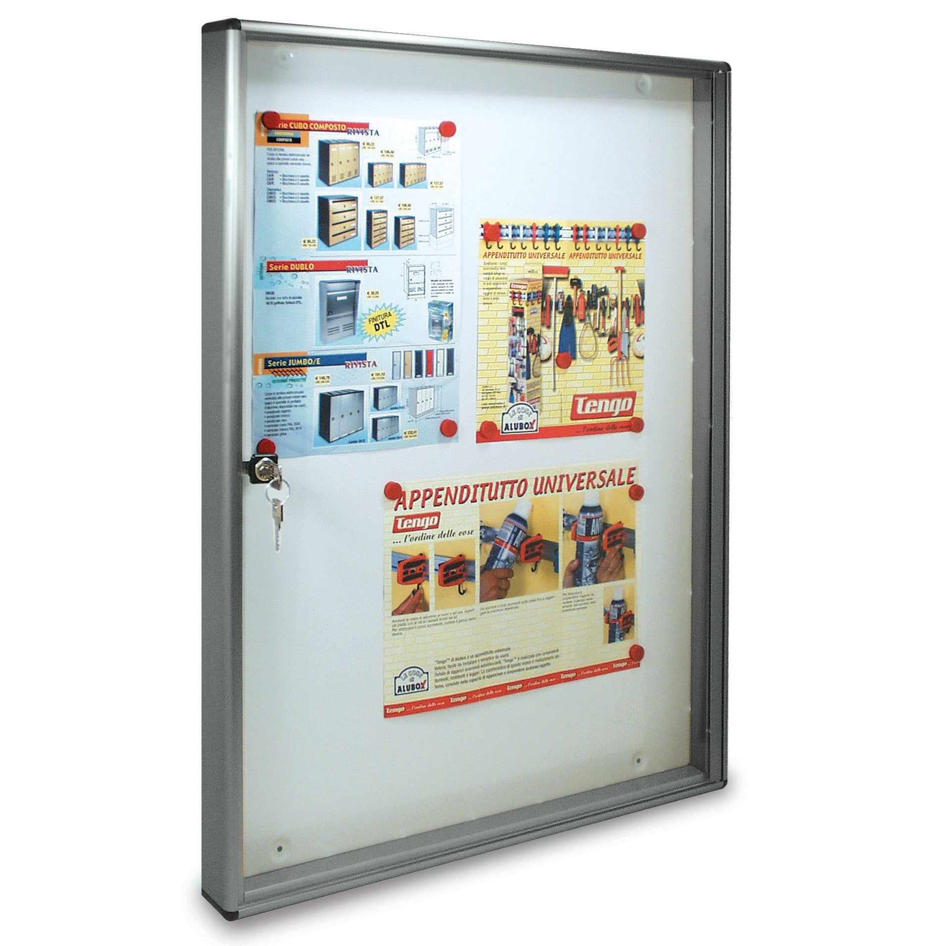Tablón De Anuncios De Pared ALUBOX Para A4 En Aluminio Anodizado Con Imanes - Ideal Para Organización En Oficinas Y Hogares (Color Bronce)