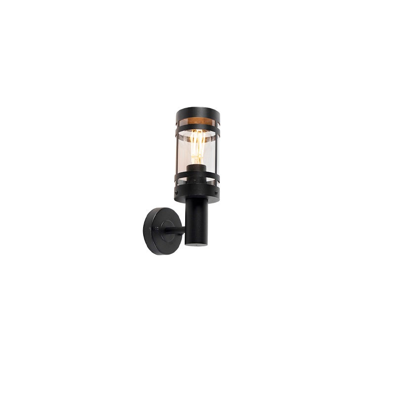Nowoczesna lampa ścienna zewnętrzna czarna IP44 - Gleam