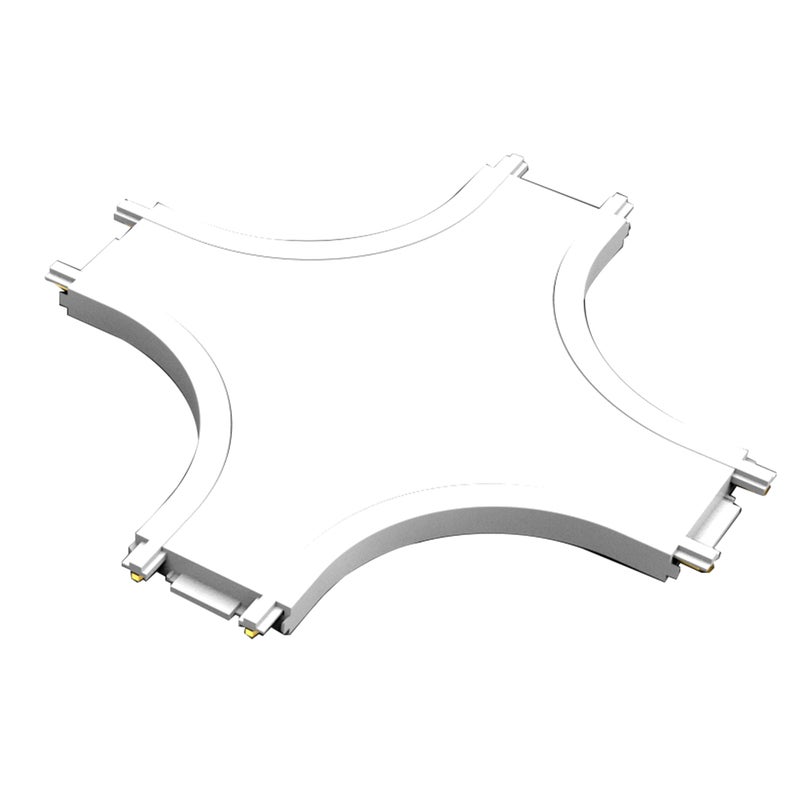 Łącznik Luxo 48V typ X IP20 do szynoprzewodu natynkowego biały mat tracklight MasterLED