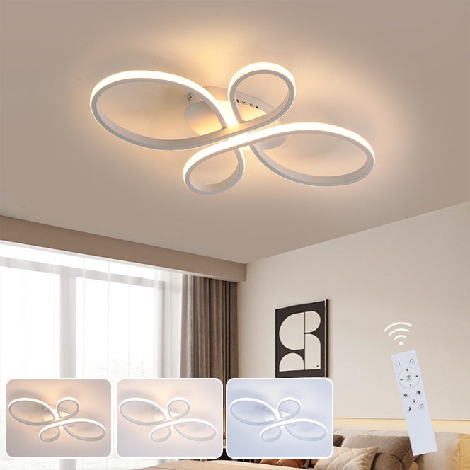 LEOEU Plafoniera LED Soffitto Dimmerabile, 36W Lampada da Soffitto con Telecomando 3000K-6500K Plafoniera Bagno IP54 Impermeabile 3600LM Lampadario LED Moderna per Cameretta, Cucina, Soggiorno, 33*33