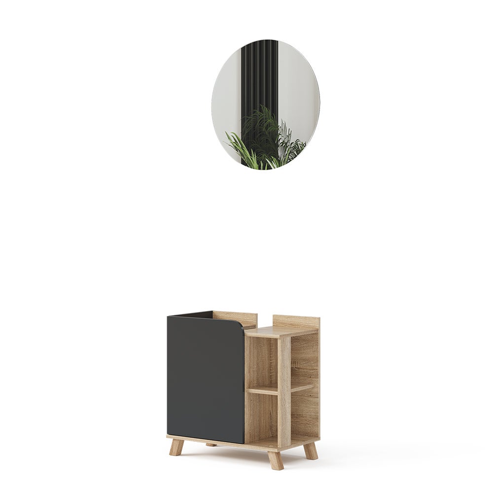 Vicco Zestaw mebli łazienkowych Karen, Sonoma/antracyt, 2 części