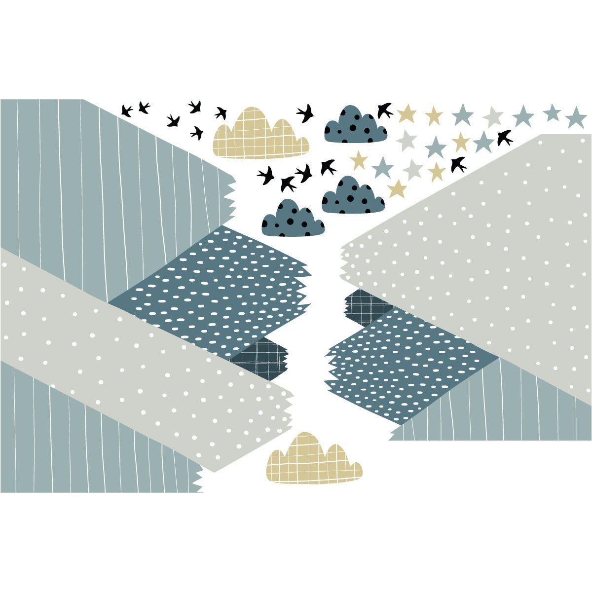 Adesivo bambino di montagna scandinavo alika - Sticker adesivo - adesivi murali - 110x165cm - 4