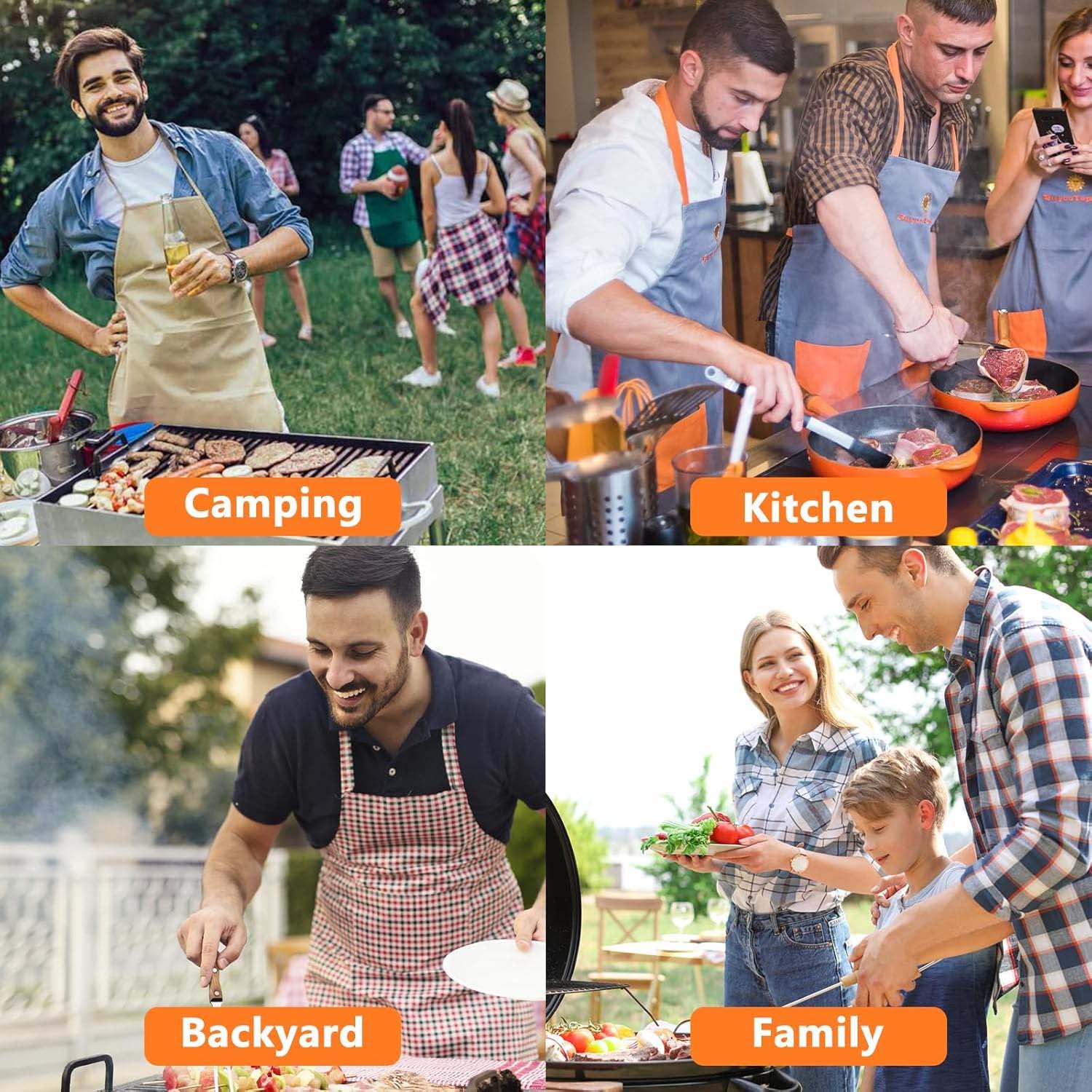 Ensemble 34 pièces accessoires BBQ pour plaque de cuisson – spatules surdimensionnées, racloir, pinceau et housse pour barbecue extérieur Blackstone - 7