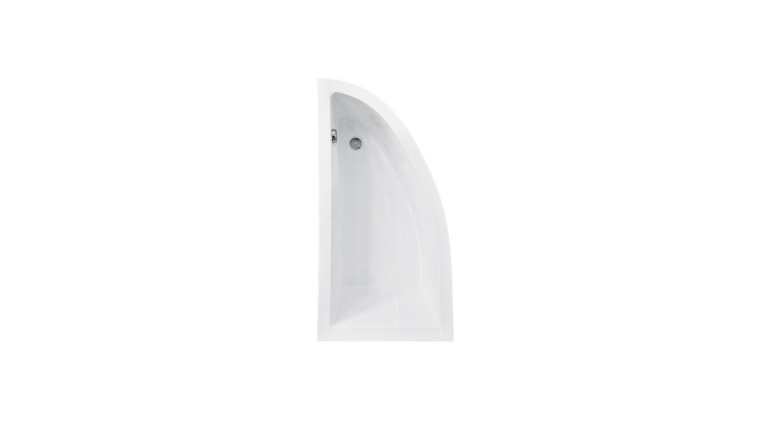 Baignoire d'angle asymétrique Oriego 150 Cm Gauche Avec Tablier - 4
