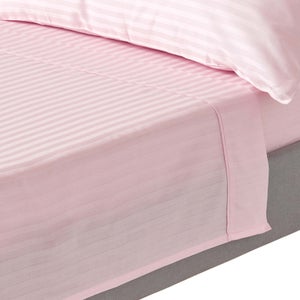Homescapes Lenzuolo Con Angoli In Cotone Egiziano 200 Fili - Rosa, 180x290 Cm, Ipoallergenico