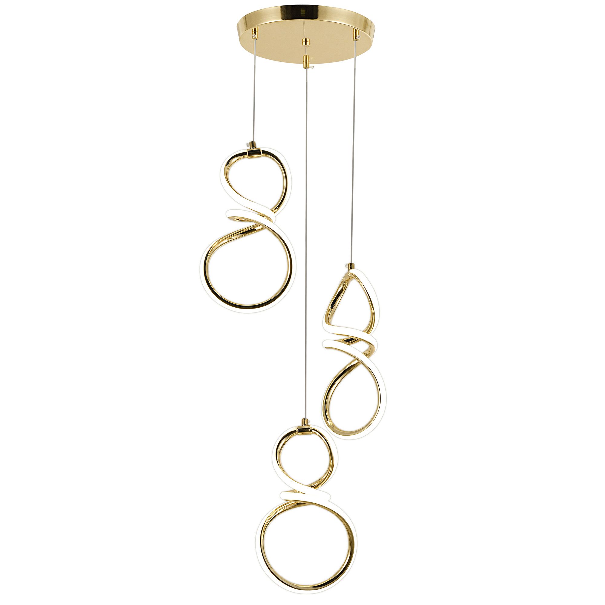 Lampa Sufitowa Wisząca Led Toolight G073-3Cpr Złoty - 3