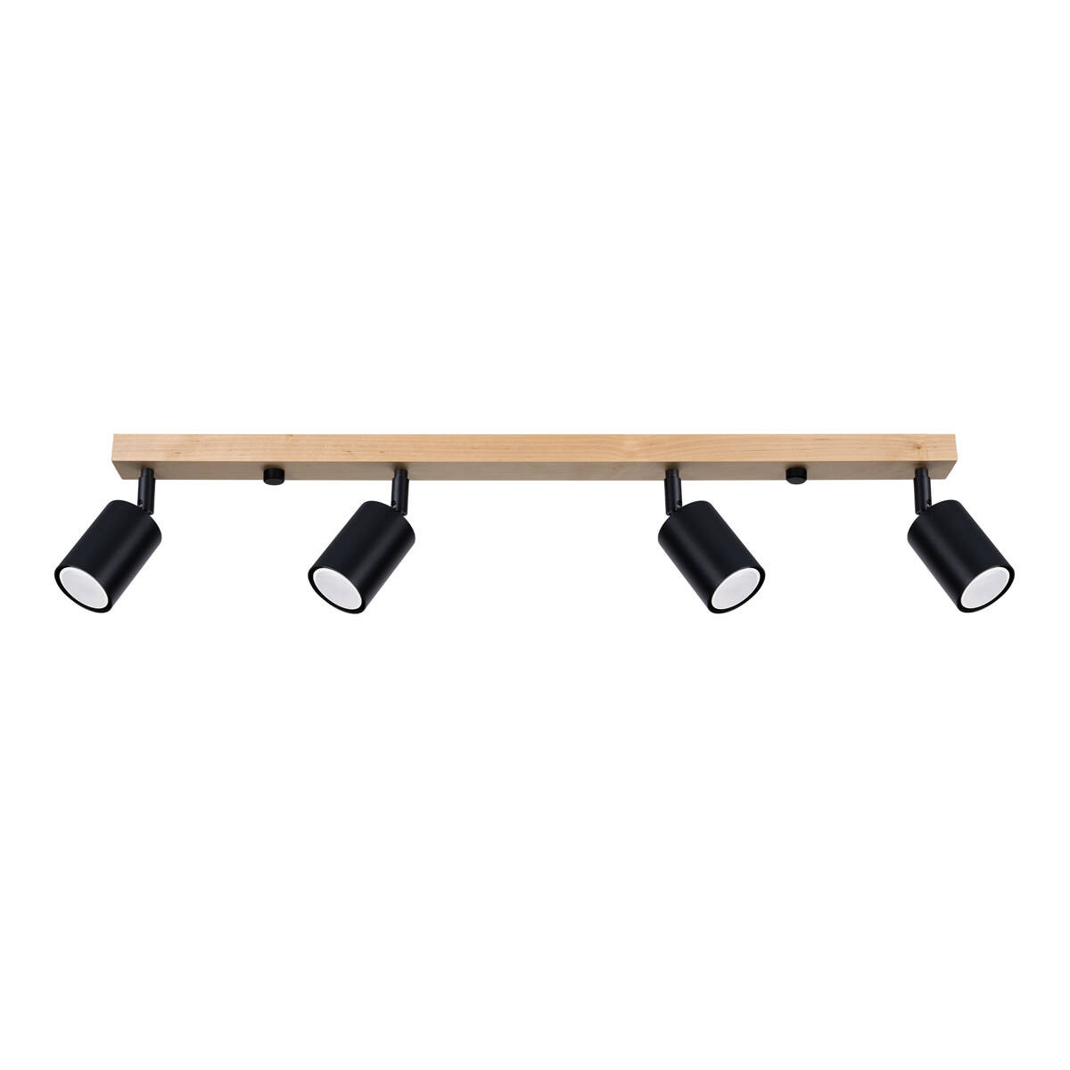 Lampa sufitowa wisząca Verdo czarna-drewno 4xGU10x10W wym: 17,5 x 65 x 96 cm metal Sollux Lighting