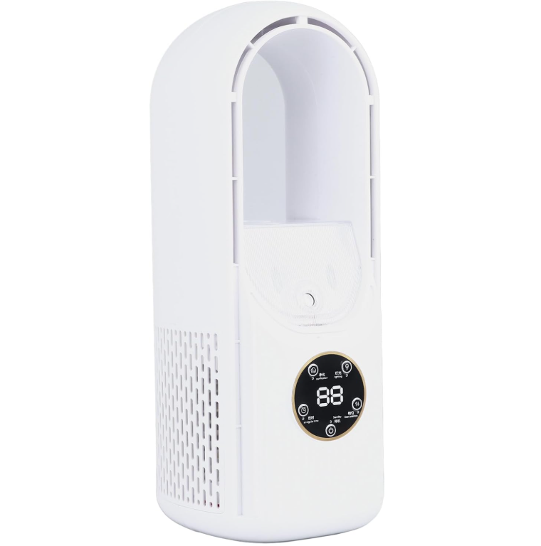 Ventilatore Portatile Bianco 3 Velocità Ricaricabile Mini Tavolo Scrivania Usb