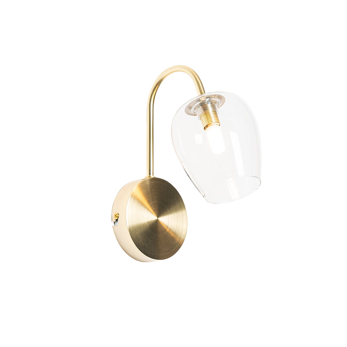 Qazqa classic-antique lampa ścienna - Elien - złoty/mosiężny, okrągły, max. 28w, kompatybilny z żarówką LED, g9, 10cm, IP20
