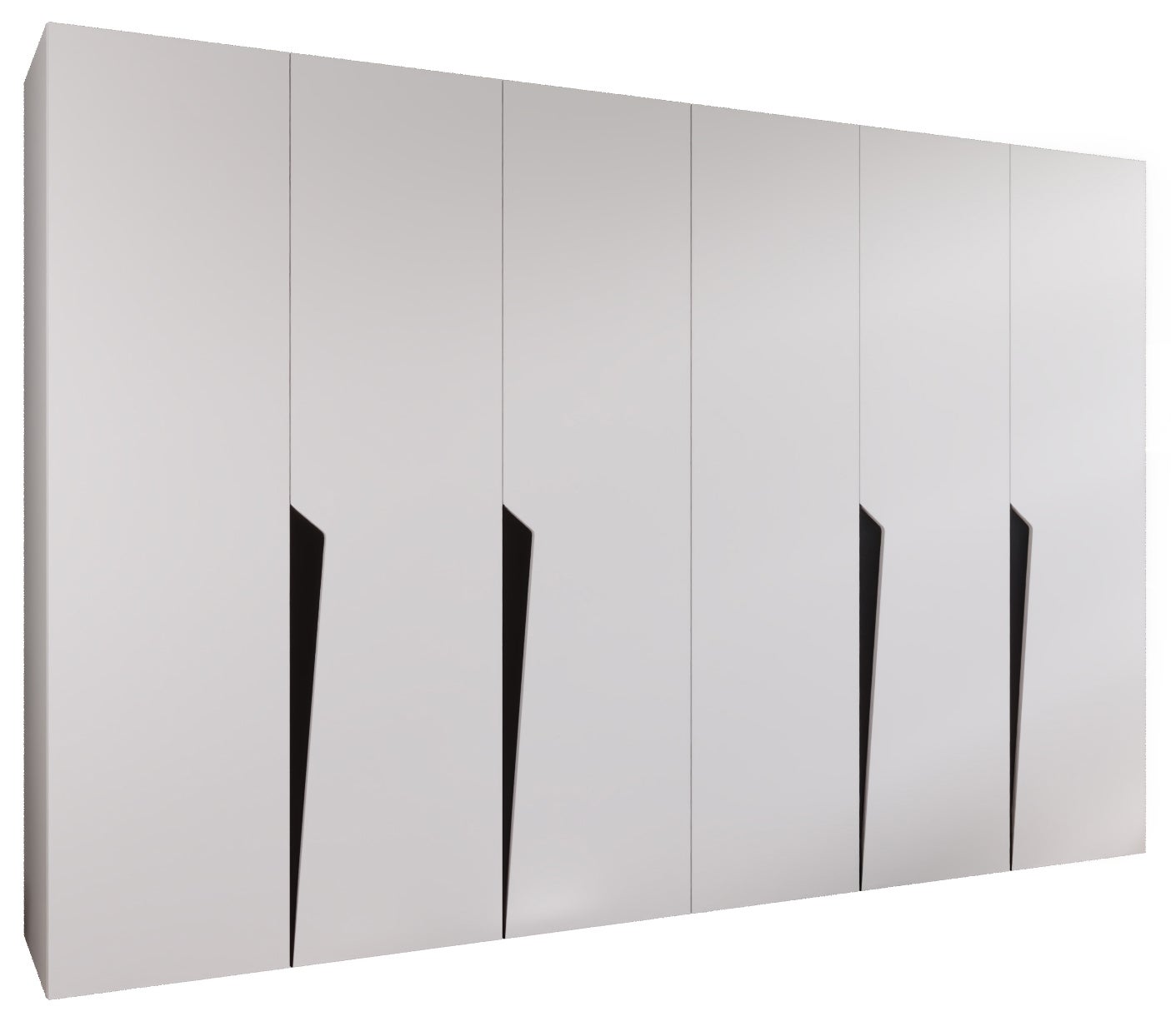 Szafa uchylna otwierana Piano 1 300 (150x2) x 52 x 202 cm biały + u. Czarny Abiks Meble