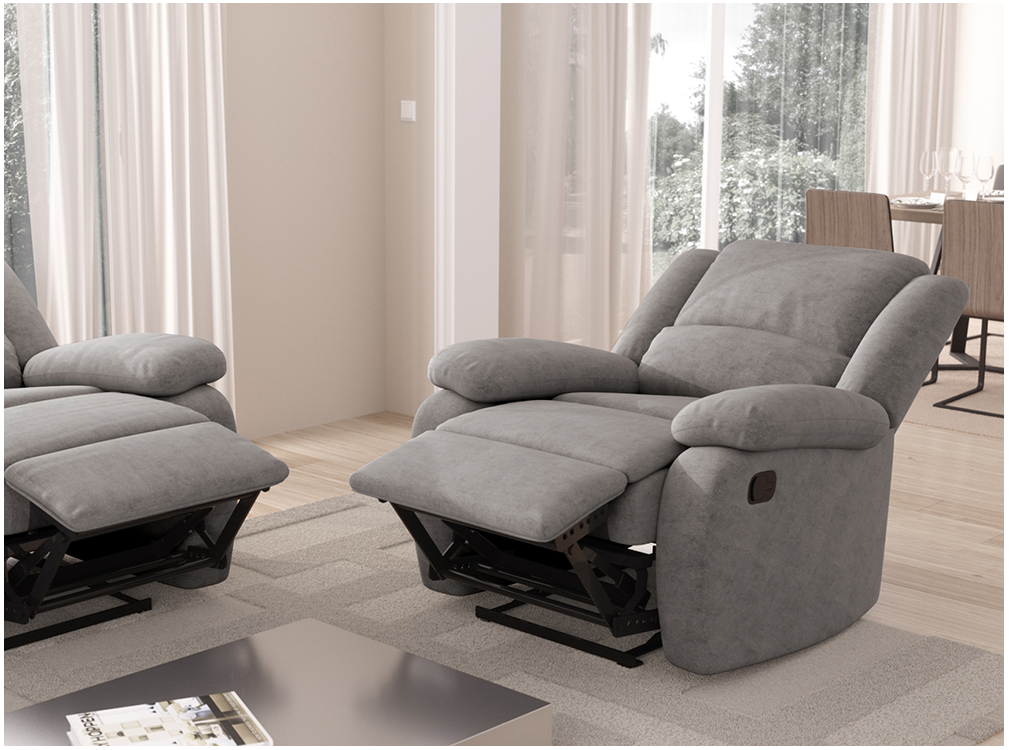 Maison Exclusive - Fauteuil relax avec repose-pieds tissu microfibre