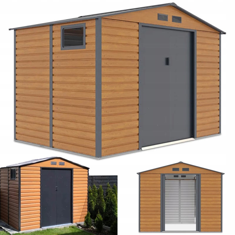 Domek Ogrodowy Narzędziowy na Narzędzia Szopa MONTREAL 277x195cm Metalowy 1 szt