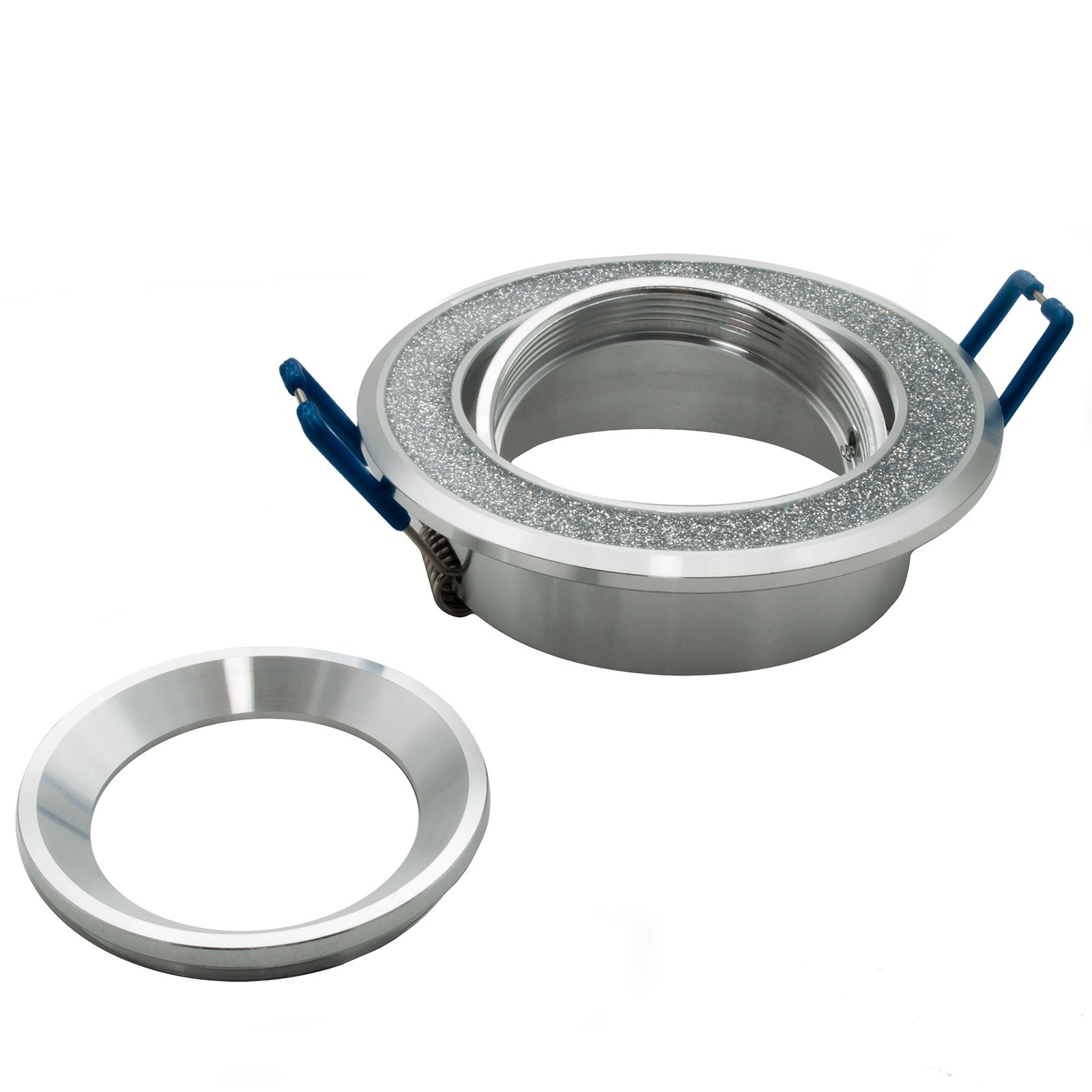 Spot LED 8W or pailleté réglable GU10 encastré trou de lumière diffuse 7cm ARGENT 6000K - 2