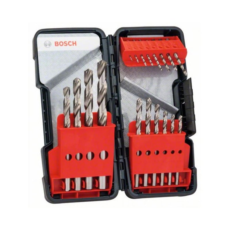 Bosch 18-częściowy zestaw wierteł krętych HSS PointTeQ, 1-10 mm, Tough Box - 2608577350