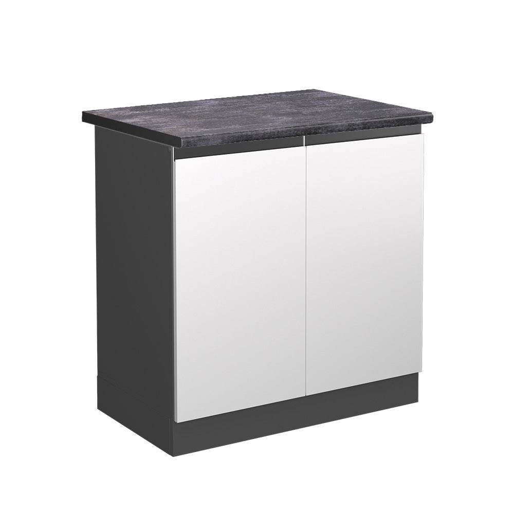 Vicco Szafka pod zlew R-Line, Biały, 80 cm J-Shape, BP Antracyt