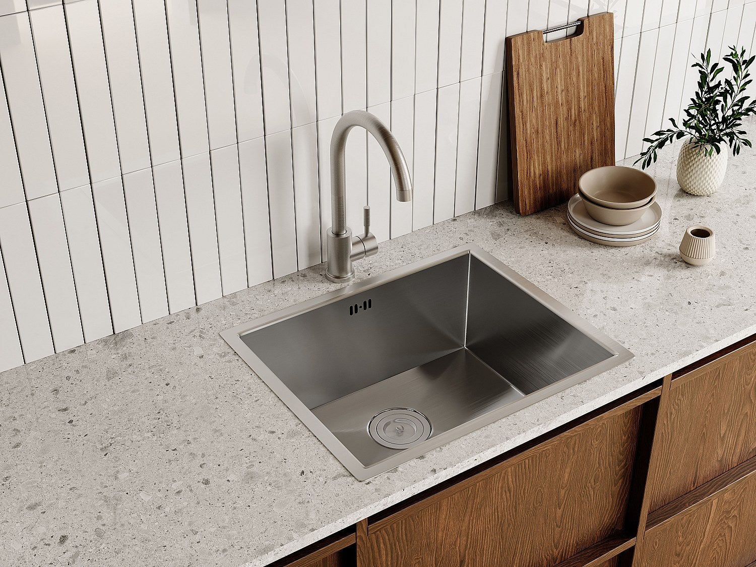 Bateria kuchenna ze stali nierdzewnej - Szary - ROMILY