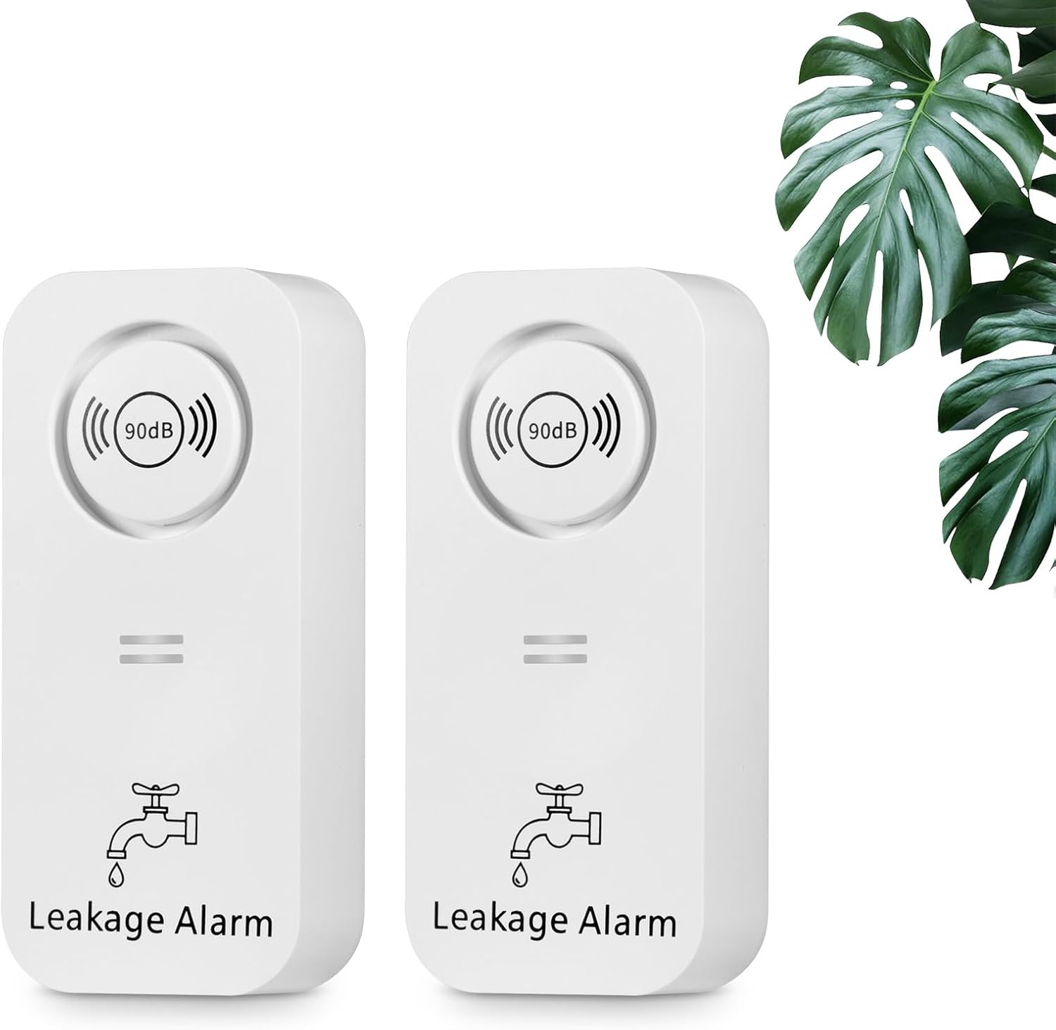(2 sztuki) Detektor wycieku wody, alarm wycieku i kapania, syrena 90 dB, bezprzewodowy detektor wody do łazienki, pralni, kuchni