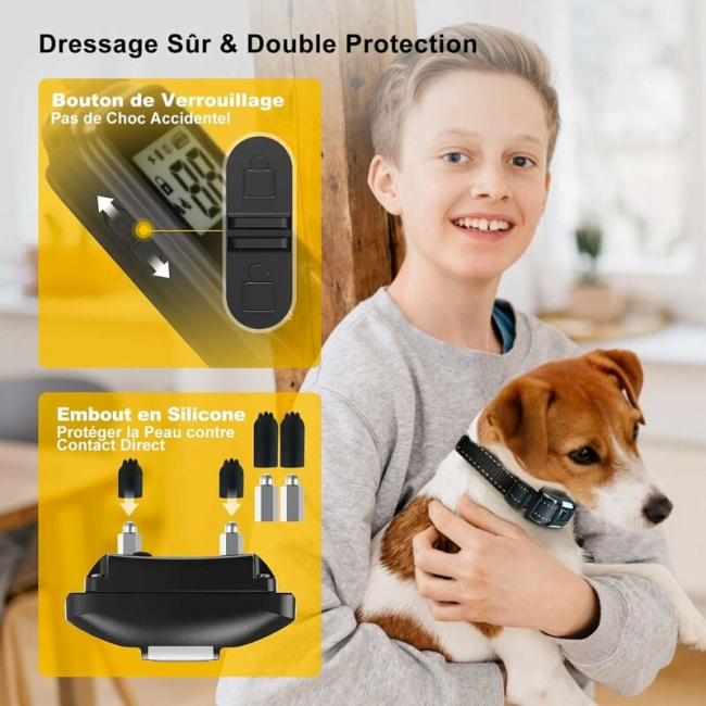 Collar eléctrico para perros con control remoto de 900 m y 3 modos de pitido, vibración y descarga. Nivel 99. - 3