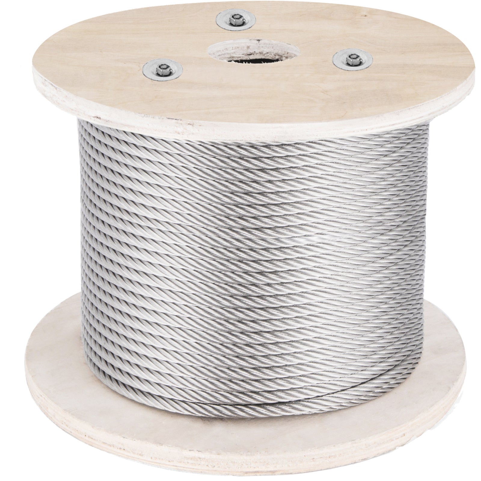 Kabel linowy ze stali nierdzewnej 316 5/32 cala szpula 1x19 500 stóp VEVOR