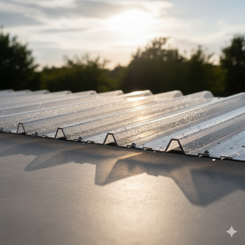 Plaque type bac acier 1045 en polycarbonate - Coloris - Transparent, Largeur - 105 cm, Longueur - 250 cm - 4