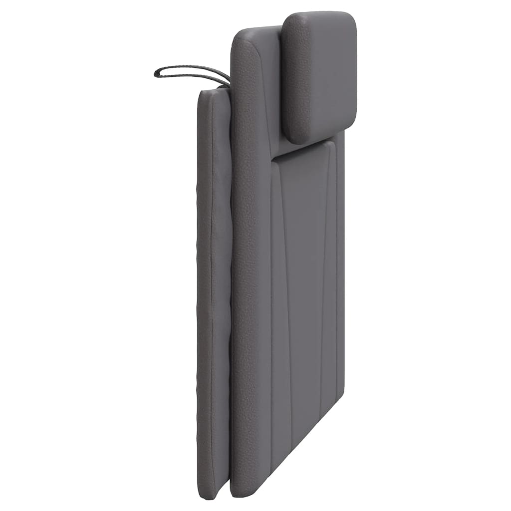 vidaXL Cabecero de cama acolchado cuero sintético gris 100 cm - 6