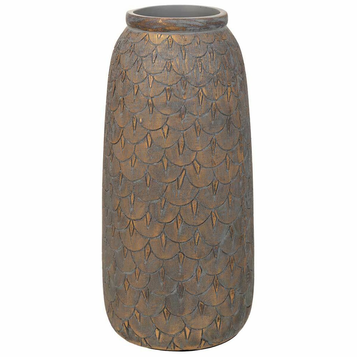 Vase en polyrésine marron 15x15x31h - 6