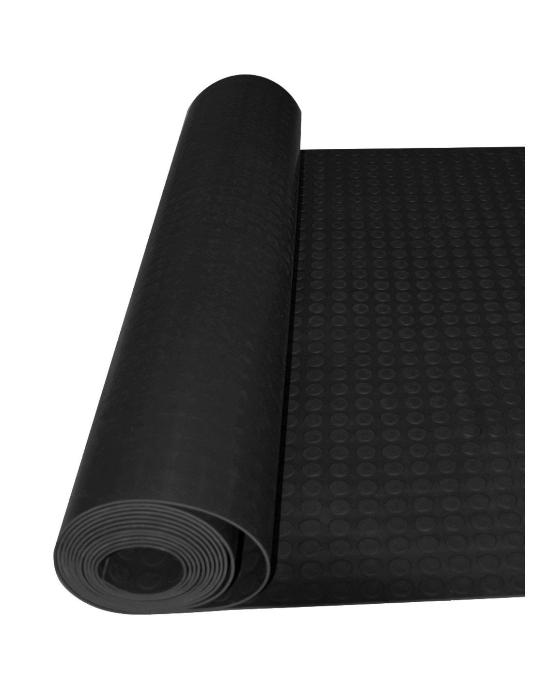 Pavimento de círculos | Piso de borracha | COLORIDO | Rolo da medida selecionada | Rolo: 1x1 metros (Preto) - 5