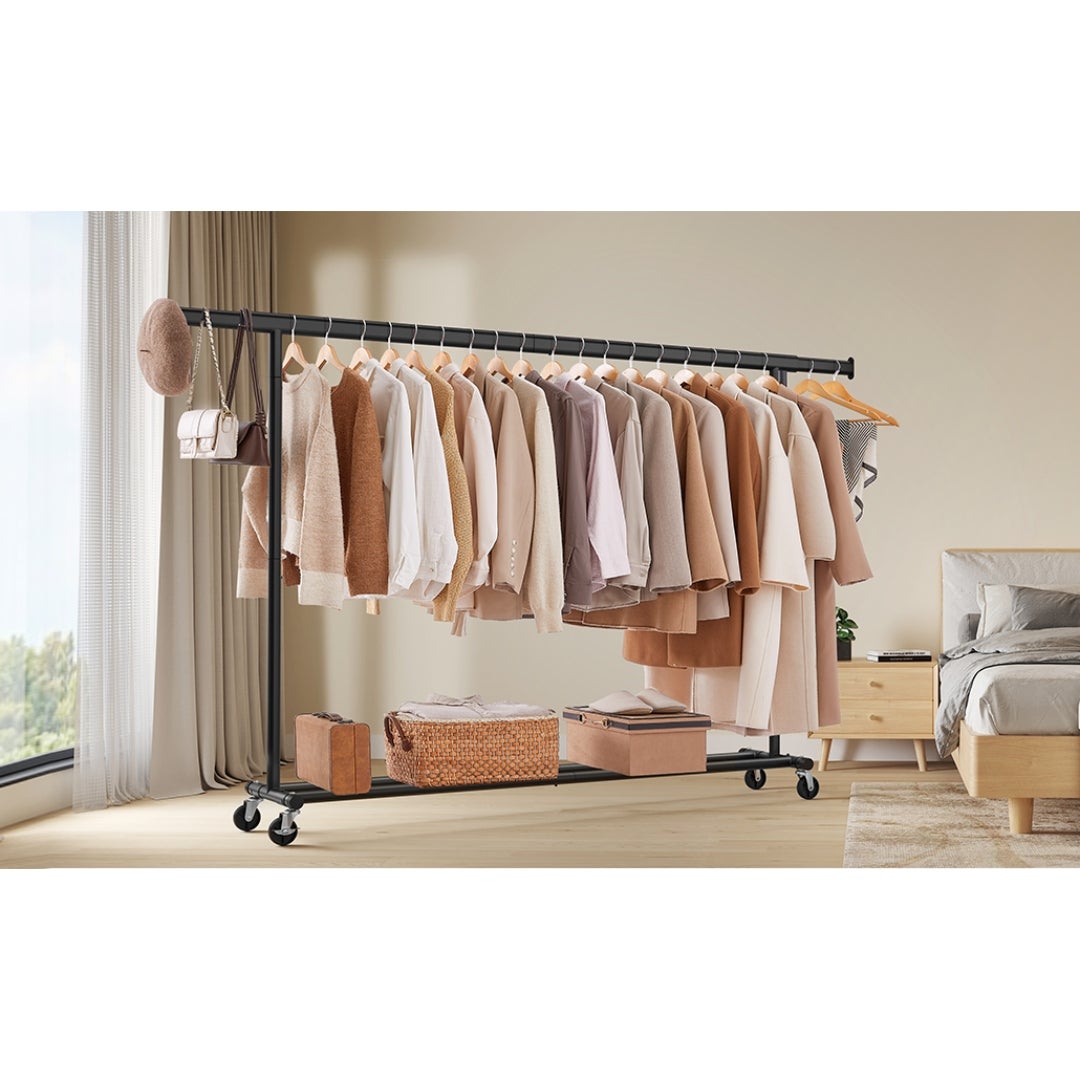 Percheros De Pie Aqkgtj Burro Ropa Extensible Con Ruedas, Perchero
