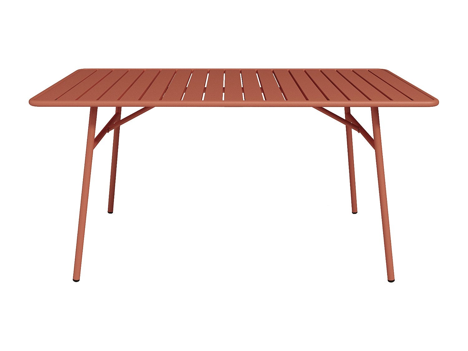 Stół ogrodowy metalowy dł.160 cm - Terakota - MIRMANDE