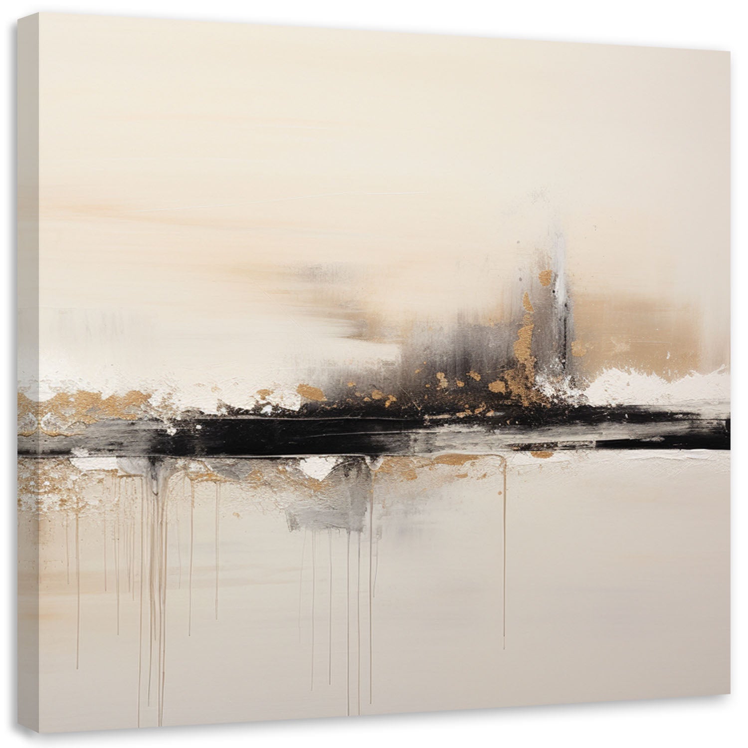Obraz na płótnie, Beżowa Abstrakcja 40x40
