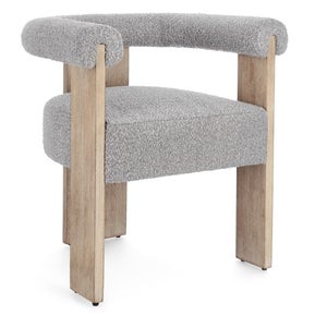 Chaise Avec Accoudoirs ARETA Dafne - Dimensions 55x54 Cm, Couleur Taupe, Design Pratique